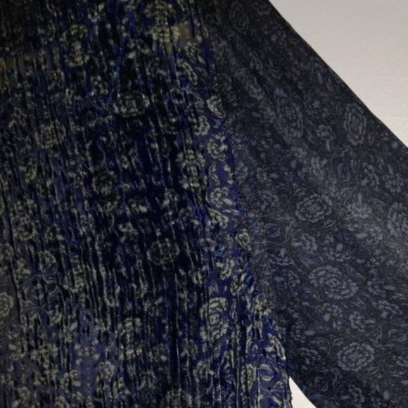 Elie Tahari Silk Ruffle Burnout Velvet Beverly Chiffon Blouse NWT - Picture 8 of 14